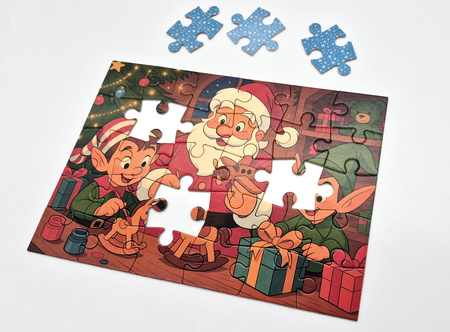 Puzzle klasyczne – Christmas – Pracownia Św. Mikołaja – 30el.