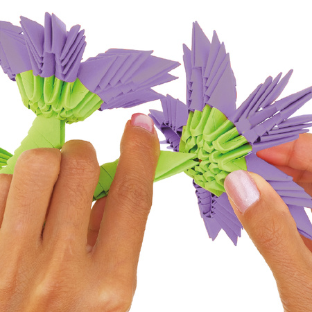 ORIGAMI 3D - KWIATY FIOLETOWE