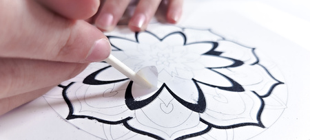 Piaskowe Malowanki - Mandala 1 - Sand Art
