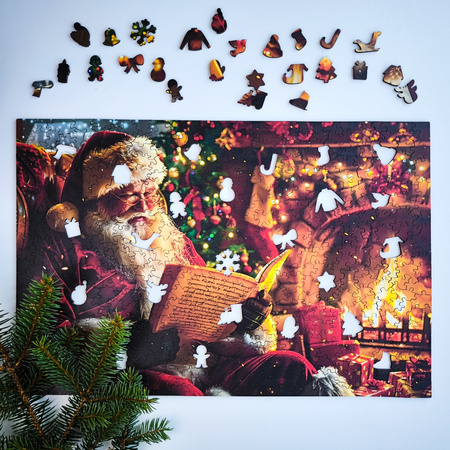Puzzle drewniane – Christmas – Święty Mikołaj – 500el.