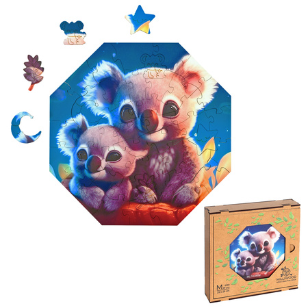 Puzzle drewniane – Hi, I’m little – Kylo Koala - 46 el.