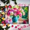 Puzzle Drewniane Milliwood - Celebrating - Kwitnące okno 500 el. 51x34 cm