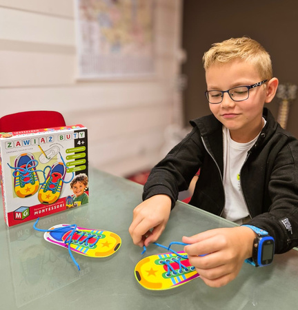 Gra edukacyjna - Multigra - Montessori - Zawiąż buty