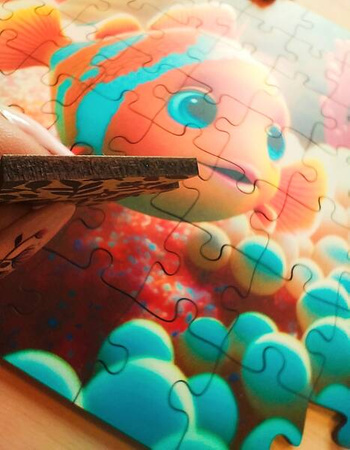 Puzzle drewniane – Yippee Cutie – Rybka – 70 el.
