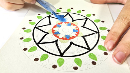 Piaskowe Malowanki - Mandala 2 - Sand Art
