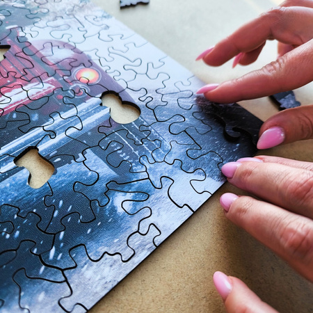 Puzzle drewniane – Christmas – Podróżujące psy – 250el.