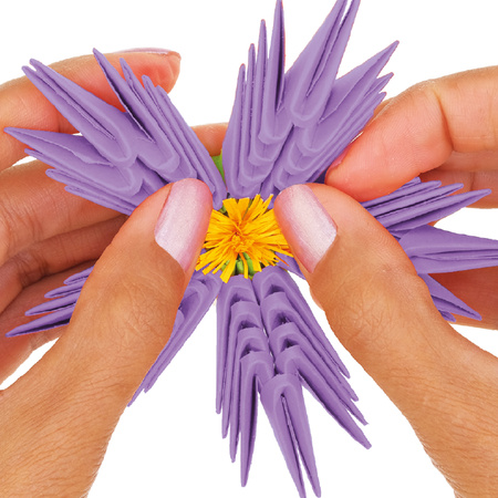 ORIGAMI 3D - KWIATY FIOLETOWE