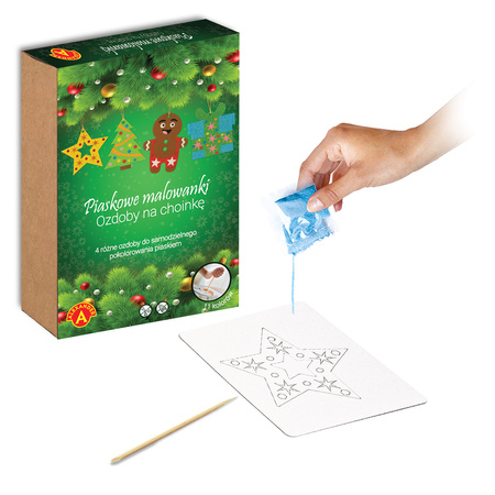Piaskowe Malowanki - Ozdoby na Choinkę - Ciastek