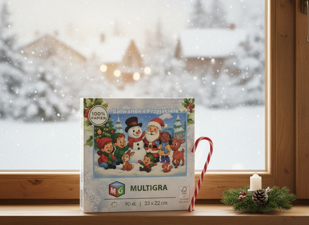 Puzzle klasyczne – Christmas – Bałwanek i Przyjaciele – 90el.