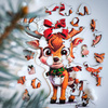 Puzzle drewniane – Christmas – Reniferek – 50el.