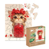 Puzzle Drewniane Milliwood - Celebrating - Kotek pełen miłości 24x20 50 el.