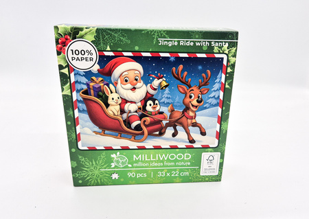 Puzzle klasyczne – Christmas – Jingle Ride with Santa – 90el.