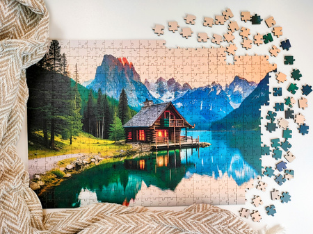 Puzzle drewniane – Landscapes – Górska Chata – 580 el.