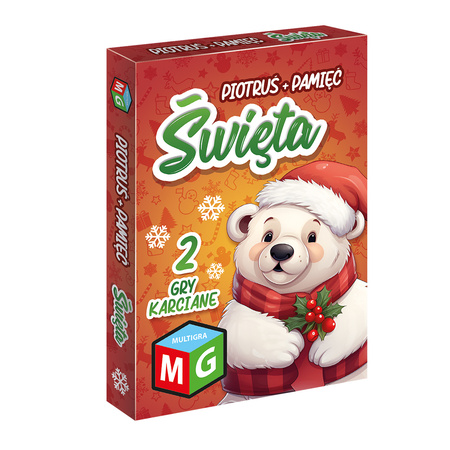 Gry karciane Multigra - Piotruś + Pamięć - Święta