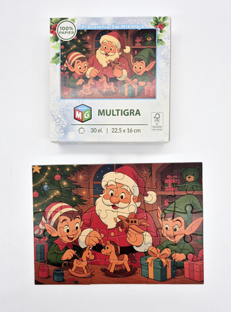 Puzzle klasyczne – Christmas – Pracownia Św. Mikołaja – 30el.
