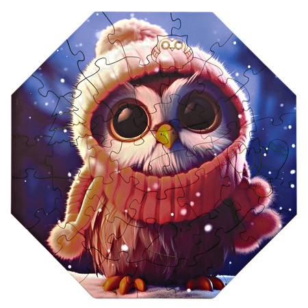 Puzzle drewniane – Hi, I’m little – Sówka Olivia - 46 el.