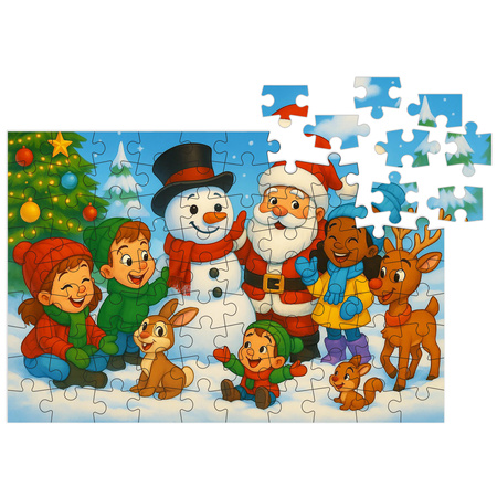 Puzzle klasyczne – Christmas – Bałwanek i Przyjaciele – 90el.
