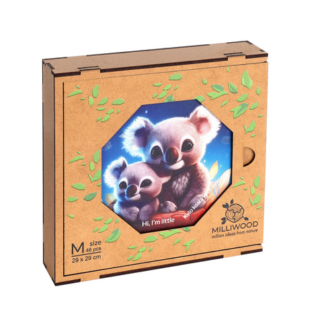 Puzzle drewniane – Hi, I’m little – Kylo Koala - 46 el.