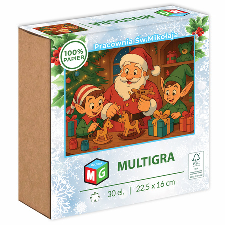 Puzzle klasyczne – Christmas – Pracownia Św. Mikołaja – 30el.