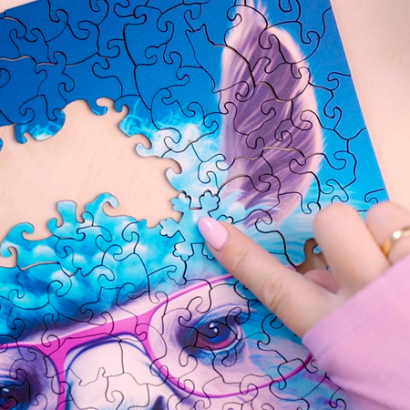 Puzzle drewniane – Cold is cool – Alpaka Krystyna – 316 el.