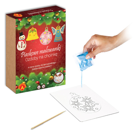 Piaskowe Malowanki - Ozdoby na Choinkę - Bałwanek