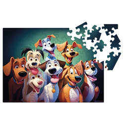 Drewniane Puzzle - Milliwood - Dream Team - Buddy Dogs - 50 Elementów