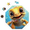 Puzzle drewniane – Hi, I’m little – Żółwik Theo - 46 el.