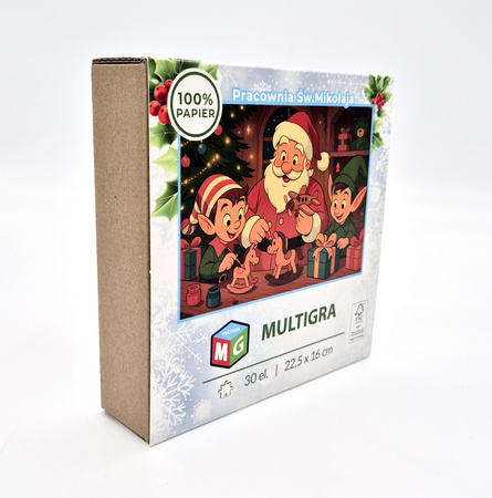 Puzzle klasyczne – Christmas – Pracownia Św. Mikołaja – 30el.