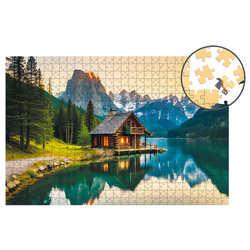 Puzzle drewniane – Landscapes – Górska Chata – 580 el.