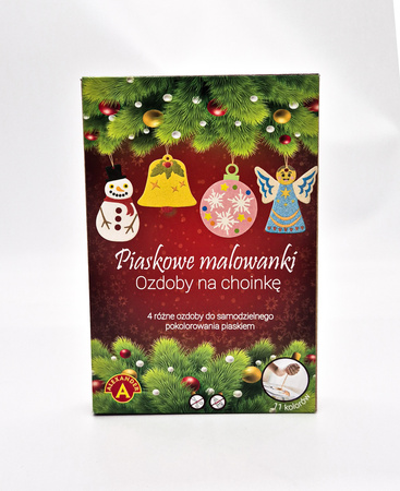 Piaskowe Malowanki - Ozdoby na Choinkę - Bałwanek