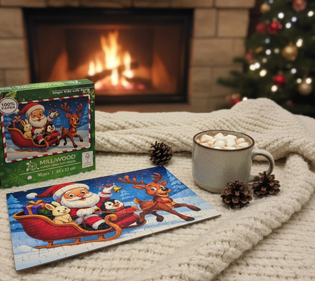 Puzzle klasyczne – Christmas – Jingle Ride with Santa – 90el.