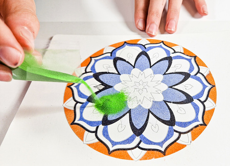 Piaskowe Malowanki - Mandala 1 - Sand Art