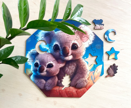 Puzzle drewniane – Hi, I’m little – Kylo Koala - 46 el.