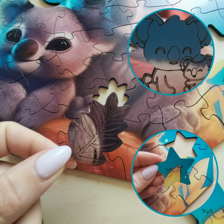 Puzzle drewniane – Hi, I’m little – Kylo Koala - 46 el.