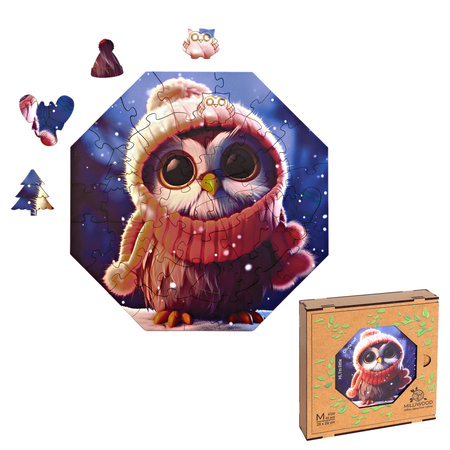 Puzzle drewniane – Hi, I’m little – Sówka Olivia - 46 el.