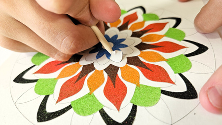 Piaskowe Malowanki - Mandala 3 - Sand Art