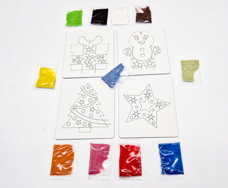 Piaskowe Malowanki - Ozdoby na Choinkę - Ciastek