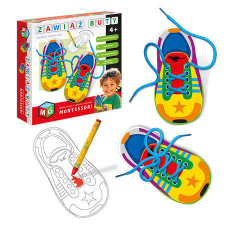 Gra edukacyjna - Multigra - Montessori - Zawiąż buty