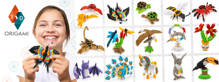 ORIGAMI 3D - KOBRA CZARNA