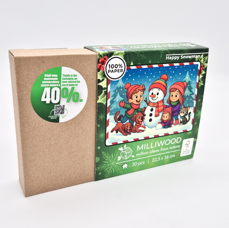 Puzzle klasyczne – Christmas – Happy Snowman – 30el.
