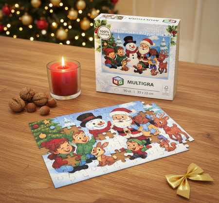 Puzzle klasyczne – Christmas – Bałwanek i Przyjaciele – 90el.