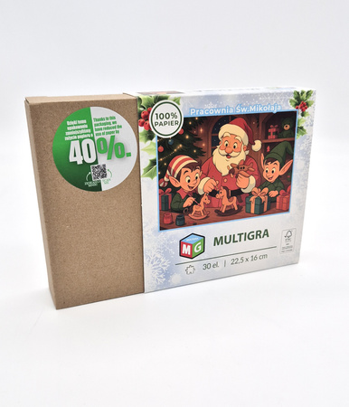 Puzzle klasyczne – Christmas – Pracownia Św. Mikołaja – 30el.