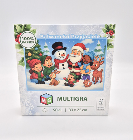 Puzzle klasyczne – Christmas – Bałwanek i Przyjaciele – 90el.