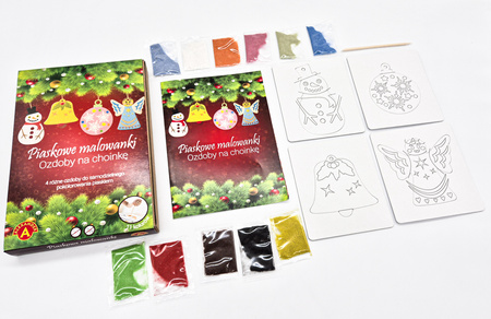 Piaskowe Malowanki - Ozdoby na Choinkę - Bałwanek