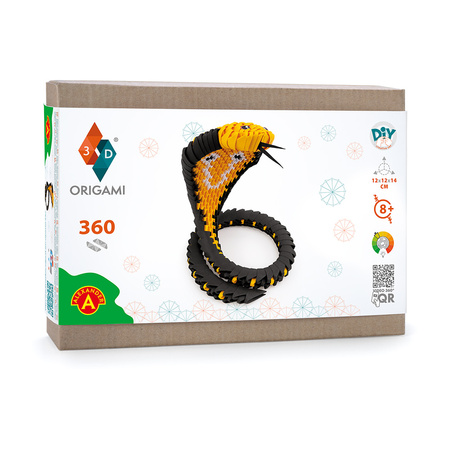 ORIGAMI 3D - KOBRA CZARNA
