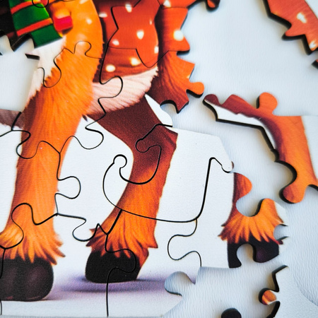 Puzzle drewniane – Christmas – Reniferek – 50el.