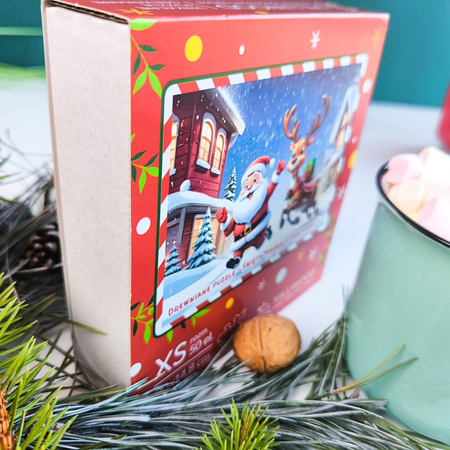 Puzzle drewniane – Christmas – Mikołaj i Renifer – 50el.