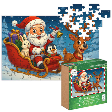 Puzzle klasyczne – Christmas – Jingle Ride with Santa – 90el.