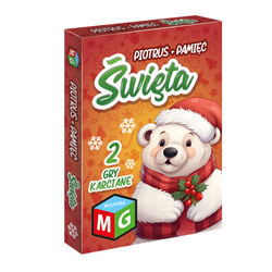 Gry karciane Multigra - Piotruś + Pamięć - Święta