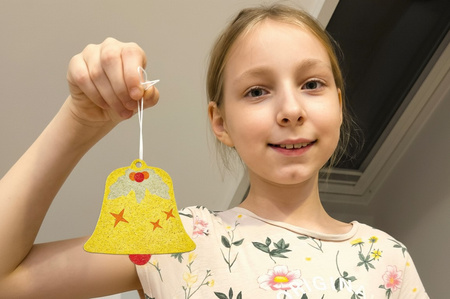 Piaskowe Malowanki - Ozdoby na Choinkę - Bałwanek